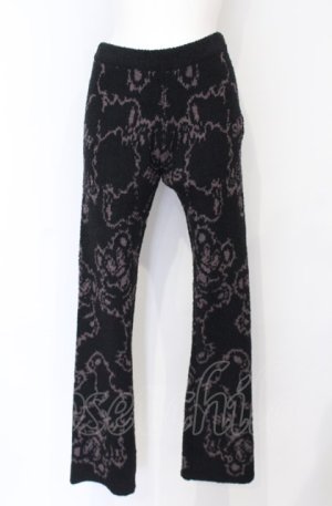画像: HYSTERIC GLAMOUR / FIRE BEAR柄ジャカード ニットパンツ  ブラック O-25-07-21-061-PU-PA-OW-OS