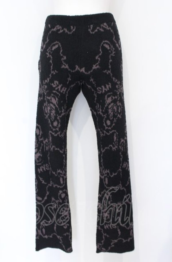 画像2: HYSTERIC GLAMOUR / FIRE BEAR柄ジャカード ニットパンツ  ブラック O-25-07-21-061-PU-PA-OW-ZT064 (2)