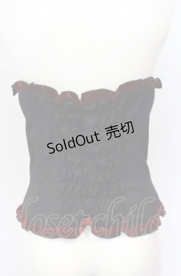 画像3: BPN / レースアップ別珍ビスチェ M ワイン×ブラック O-25-07-21-083-GO-TO-OW-ZT452 (3)