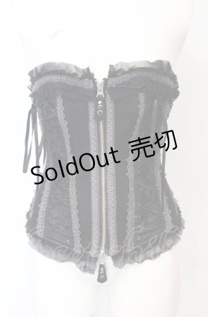 画像: Ozz Croce / ダブルレースアップオーバーバストコルセット  ブラック O-25-07-21-086-OO-TO-OW-OS