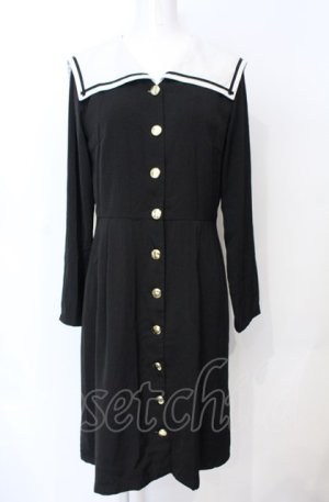 画像: E hyphen world gallery / セーラーワンピース M クロ×シロ O-25-07-21-088-LO-OP-OW-OS