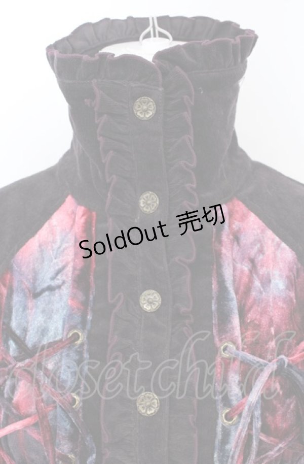 画像2: Ozz On / 斑染めベロア切り替えコーデュロイジャケット  ブラウン×マルチカラー O-25-07-21-089-OO-JA-OW-OS (2)