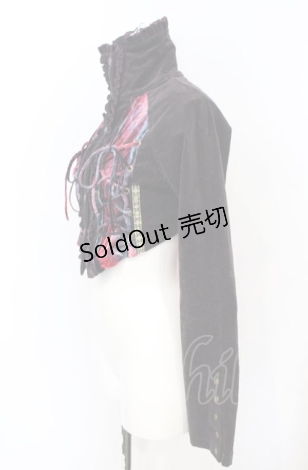 画像3: Ozz On / 斑染めベロア切り替えコーデュロイジャケット  ブラウン×マルチカラー O-25-07-21-089-OO-JA-OW-OS (3)