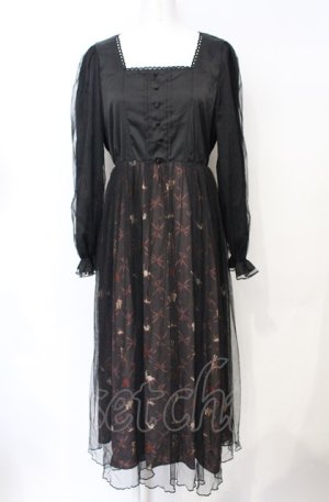 画像: axes femme POETIQUE / 白雪姫ワンピース M クロ×ワイン O-25-07-21-093-AX-OP-OW-OS