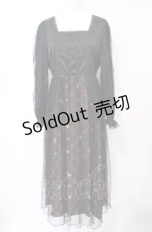 画像: axes femme POETIQUE / 白雪姫ワンピース M クロ×ワイン O-25-07-21-093-AX-OP-OW-OS