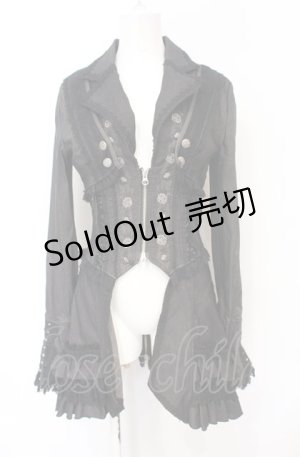 画像: Ozz Croce / ボレロ付きノースリーブジャケット  ブラック O-25-07-21-096-OO-OP-OW-OS
