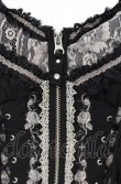 画像2: Ozz Croce / 薔薇刺繍レース切り替えビスチェキャミ  ブラック O-25-07-21-101-OO-TO-OW-OS (2)