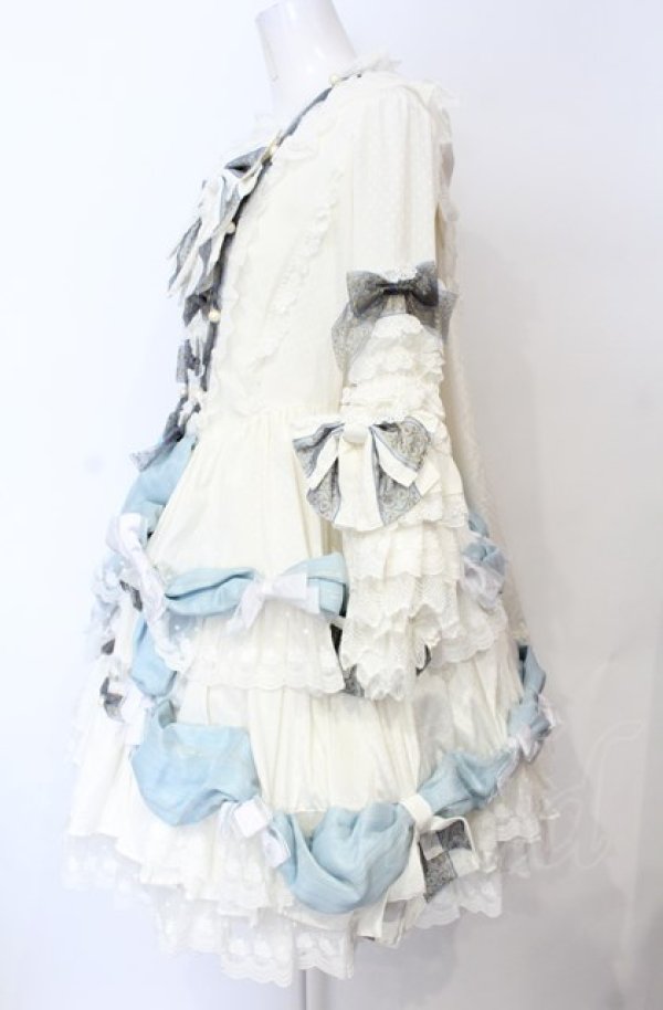 画像5: BABY,THE STARS SHINE BRIGHT / アンリエッタ姫の舞踏会ワンピースドレス・キャノティエセット  シルキーホワイト×サックス O-25-07-21-108-BA-OP-IG-OS (5)