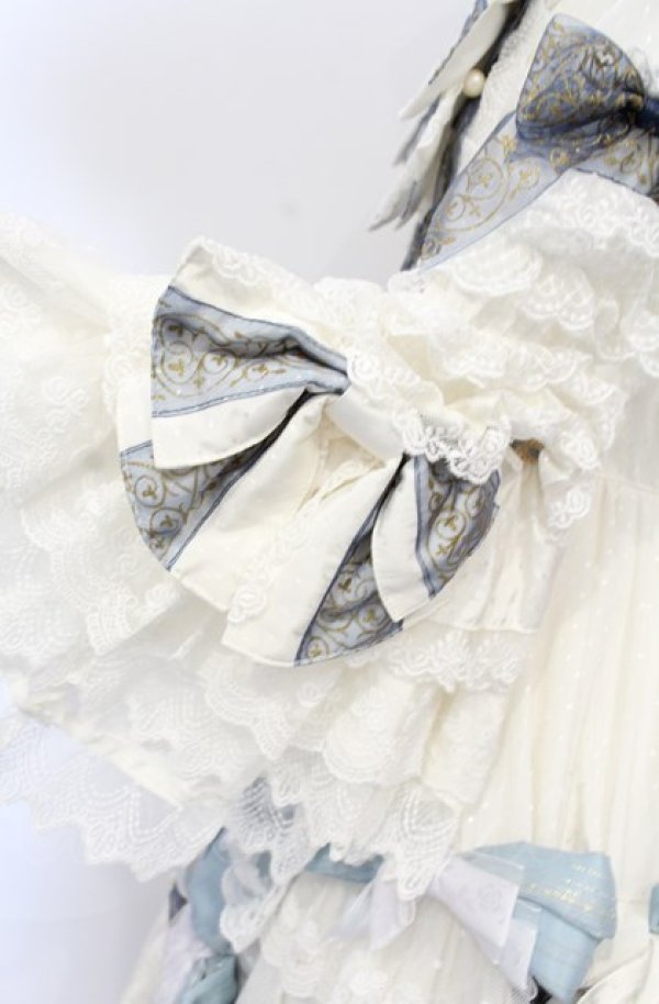 画像6: BABY,THE STARS SHINE BRIGHT / アンリエッタ姫の舞踏会ワンピースドレス・キャノティエセット  シルキーホワイト×サックス O-25-07-21-108-BA-OP-IG-OS (6)