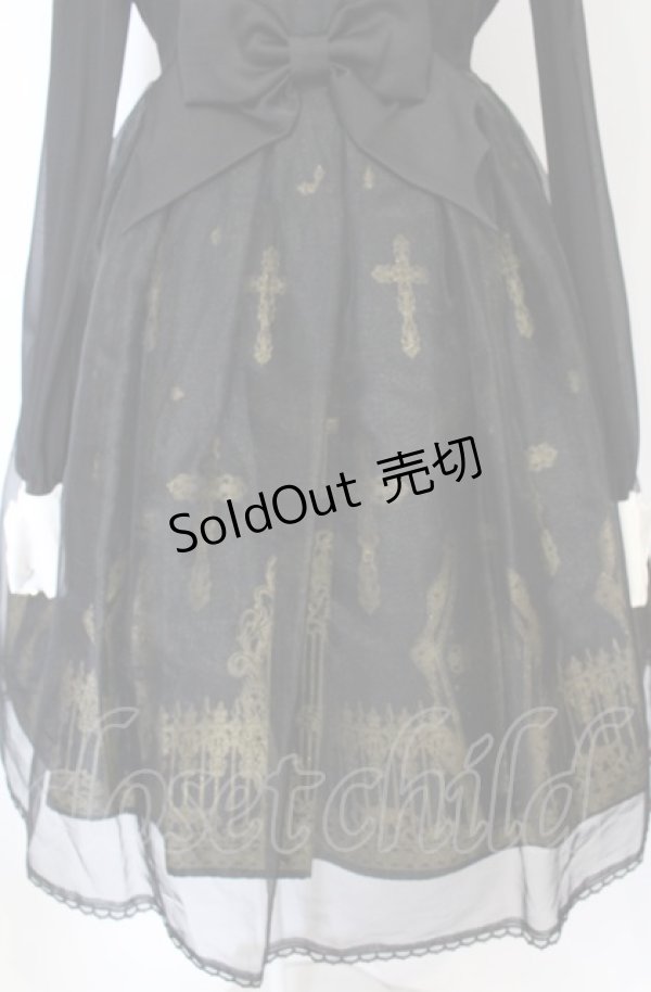 画像3: Angelic Pretty / Horror Gardenワンピース  クロ×ゴールド O-25-07-21-109-AP-OP-IG-OS (3)