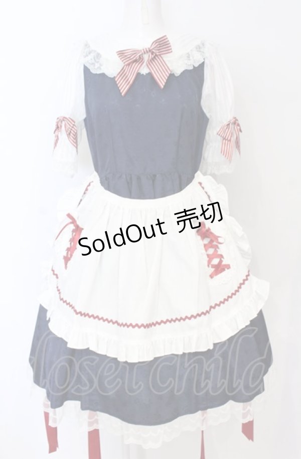 画像5: BABY,THE STARS SHINE BRIGHT / りんちゃんのグレーテルワンピースセット  えんじ×ネイビー×シロ O-25-07-21-110-BA-OP-IG-OS (5)