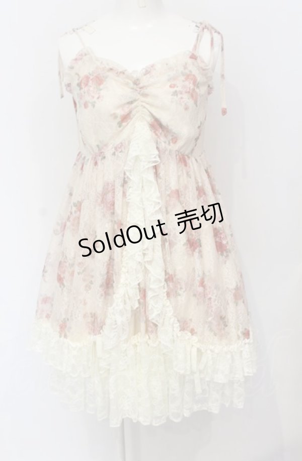 画像1: axes femme / ブーケレースキャミチュニック F キナリ O-25-07-21-013-AX-TO-OW-OS (1)