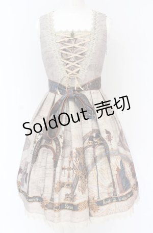 画像: Krad Lanrete（海外ロリィタ） / Mozarabic Chant ショート丈ジャンパースカート S ベージュ O-25-07-21-118-LO-OP-IG-OS