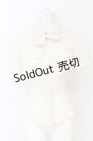 画像: Innocent World / 丸衿ツインレースアップブラウス  アイボリー O-25-07-21-123-IW-BL-IG-OS