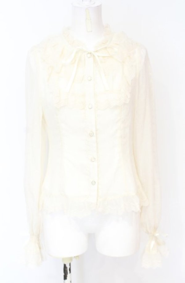 画像1: Pumpkin Cat（海外ロリィタ） / The Undomielイブニングスターシャツ M アイボリー O-25-07-21-133-LO-BL-IG-OS (1)