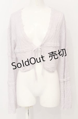 画像: axes femme POETIQUE / クロシェ風ニットボレロ M ラベンダー O-25-07-21-016-AX-TO-OW-OS