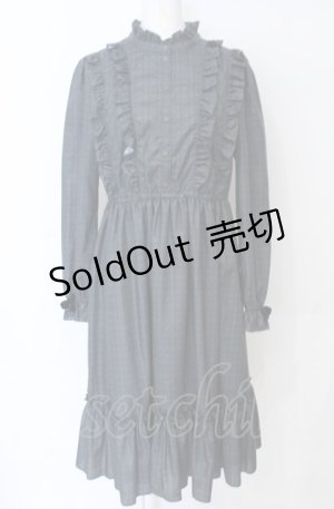 画像: Emily Temple cute / スタンドカラーフリルタータンワンピース  グリーン O-25-07-21-022-ET-OP-OW-OS