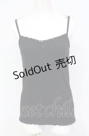画像: FA（Fi.n.t） / チュールフリルキャミソール F クロ O-25-07-21-003-LO-TO-OW-ZT0722E