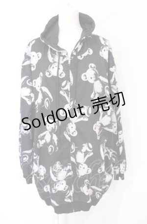 画像: Drug Honey / スケルトンテディZIPパーカー  ブラック O-25-07-21-034-PU-TO-IG-ZY