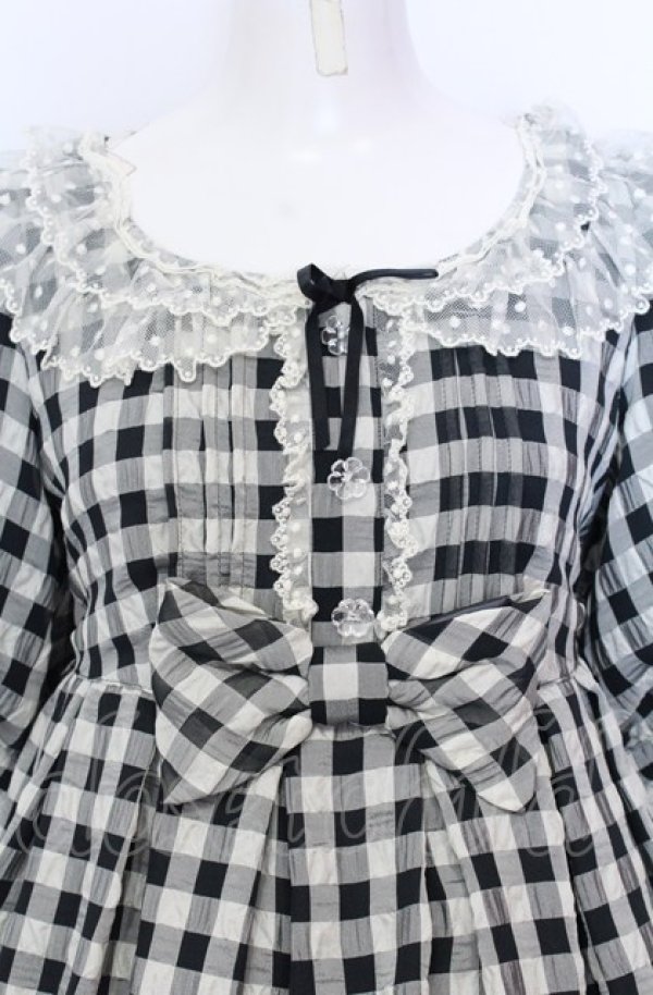 画像2: Angelic Pretty / Sugaryギンガムワンピース  クロ×シロ O-25-07-23-029-AP-OP-IG-OS (2)