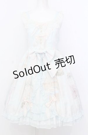 画像: BABY,THE STARS SHINE BRIGHT / Be My Valentine Junoの祝福と鳥たちのAria 柄プリンセスジャンパースカート  サックス O-25-07-23-030-BA-OP-IG-OS
