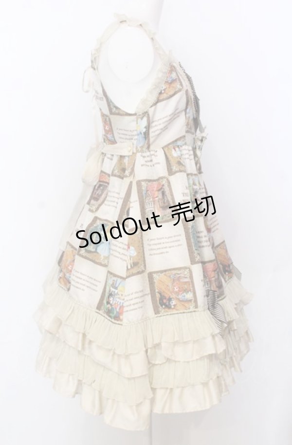 画像3: BABY,THE STARS SHINE BRIGHT / Ex libris the DOLLS柄フリルフリルジャンパースカート  ベージュ O-25-07-23-031-BA-OP-IG-OS (3)