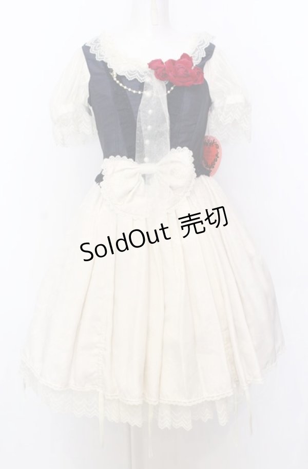 画像1: BABY,THE STARS SHINE BRIGHT / Claudia, The Fairy Tale Princessワンピース  オフ×ネイビー O-25-07-23-032-BA-OP-IG-OS (1)