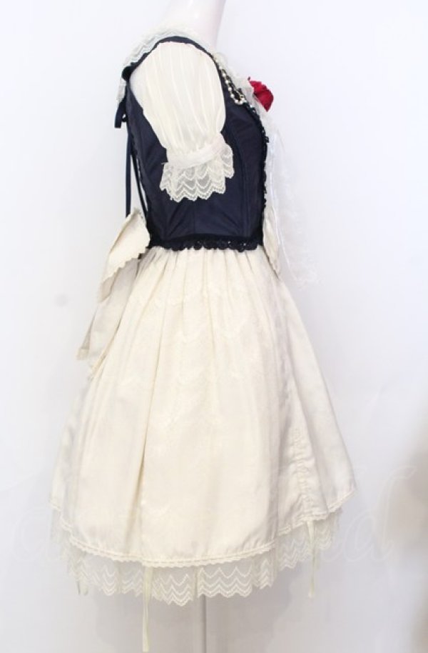 画像3: BABY,THE STARS SHINE BRIGHT / Claudia, The Fairy Tale Princessワンピース  オフ×ネイビー O-25-07-23-032-BA-OP-IG-OS (3)