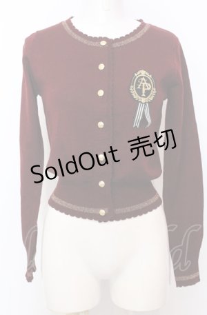 画像: Angelic Pretty / ブリジットエンブレムワッペンカーディガン  ワイン O-25-07-23-006-AP-TO-IG-OS