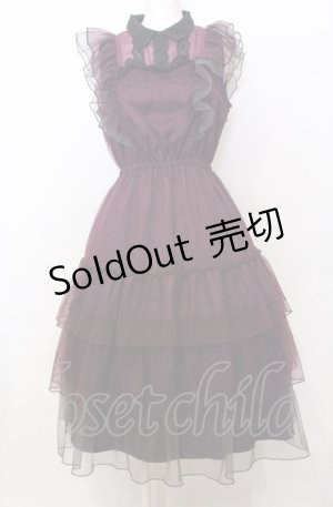 画像: axes femme / ボリュームフリルドレス  パープル O-25-07-23-072-AX-OP-IG-OS