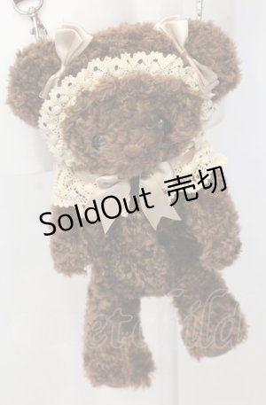 画像: BABY,THE STARS SHINE BRIGHT / くまくみゃポシェット  ブラウン×ミルクティーリボン O-25-07-23-076-BA-BG-IG-OS