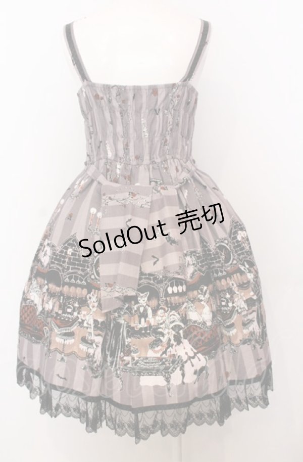画像4: ALICE and the PIRATES / Rosy night’s Masquerade柄ジャンパースカートII  グレー O-25-07-23-010-PA-OP-IG-OS (4)