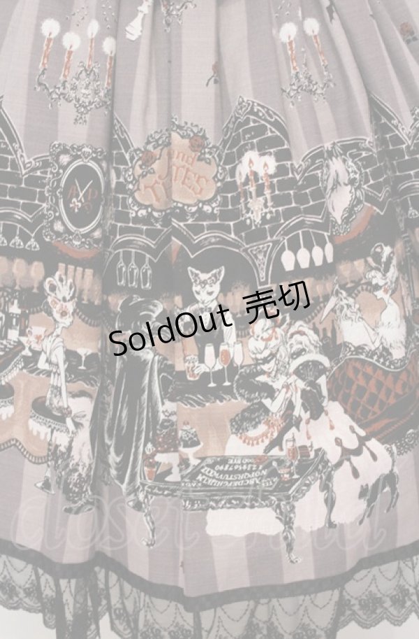 画像5: ALICE and the PIRATES / Rosy night’s Masquerade柄ジャンパースカートII  グレー O-25-07-23-010-PA-OP-IG-OS (5)