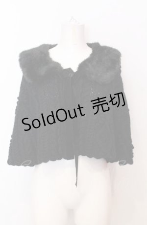 画像: ALICE and the PIRATES / アラン編みニットケープ（2014）  クロ O-25-07-23-002-PA-JA-IG-OS