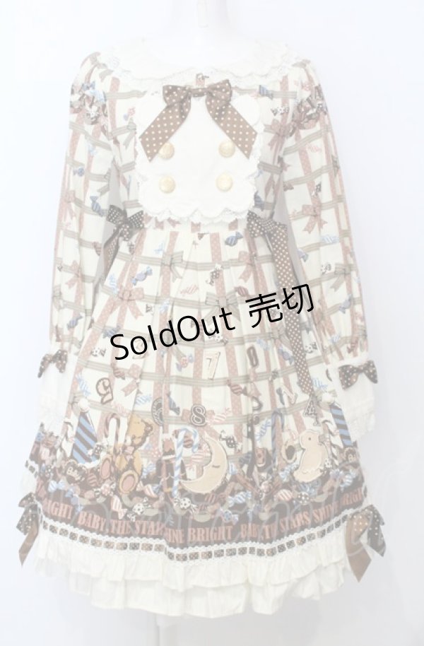 画像1: BABY,THE STARS SHINE BRIGHT / MY ADVENT CALENDAR 特別な日にかける幸せの魔法 柄ワンピース  アイボリー O-25-07-23-016-BA-OP-IG-OS (1)