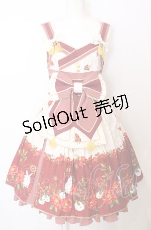 画像: metamorphose / 風花のゆきうさぎタックジャンパースカート  オフシロ系 O-25-07-23-017-ME-OP-IG-OS