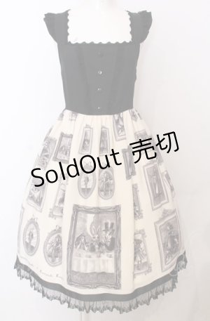 画像: Innocent World / 金子國義アリスハイウエストジャンパースカート M アイボリー×クロ O-25-07-23-019-IW-OP-IG-OS