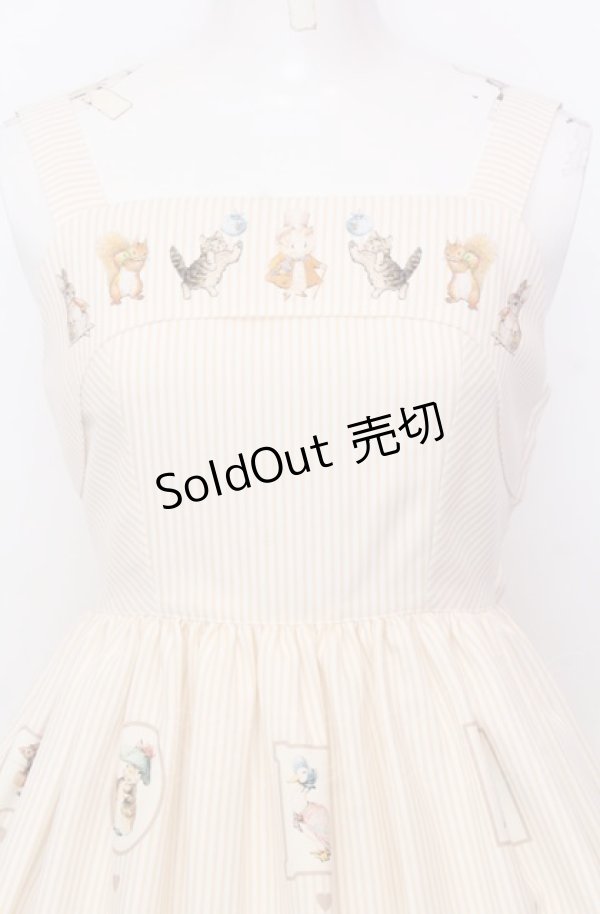 画像2: Innocent World / ピーターラビットハイウエストジャンパースカート M アイボリー O-25-07-23-026-IW-OP-IG-OS (2)