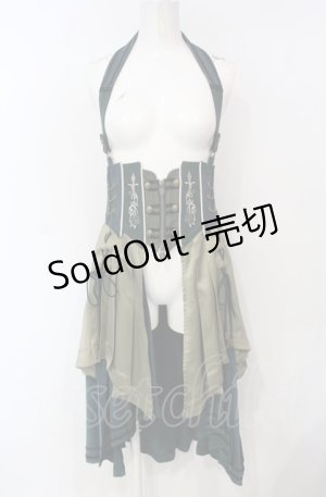 画像: Ozz oneste / Fairy tale Roseコルセットオーバースカート  グリーン O-25-07-24-026-OO-SK-IG-OS