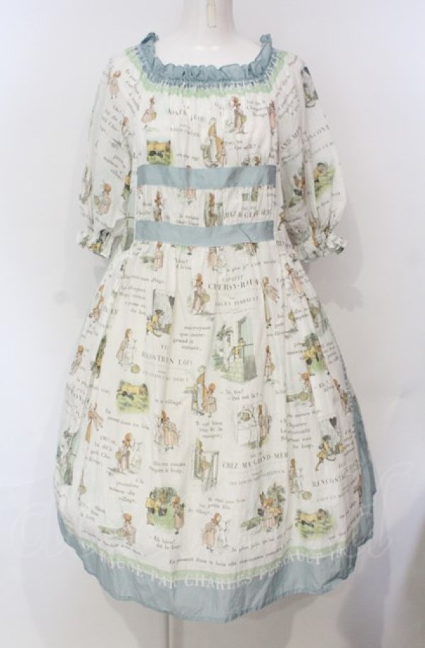 画像1: Jane Marple / Le petit chaperon rouge smock dress M オフ O-25-07-24-028-JM-OP-IG-ZT086 (1)