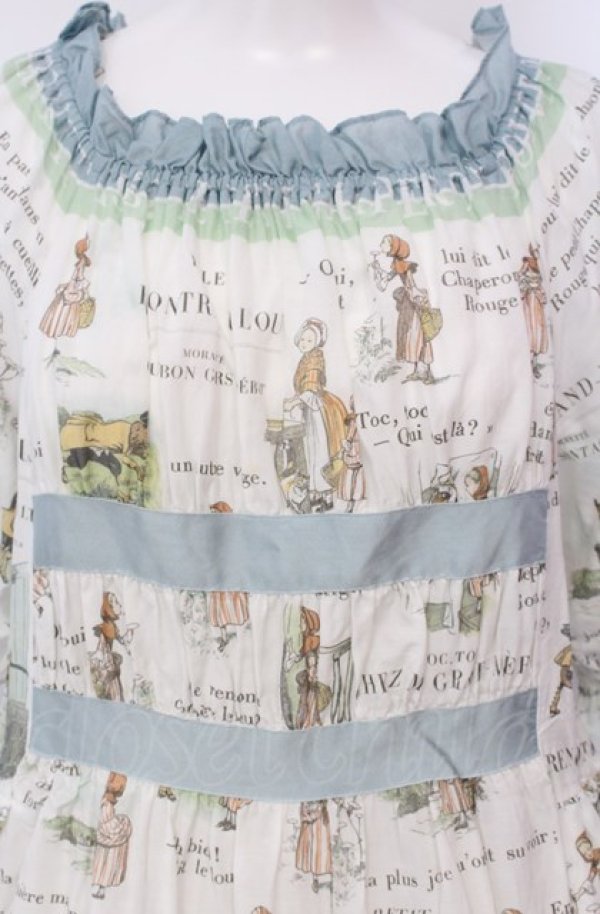 画像2: Jane Marple / Le petit chaperon rouge smock dress M オフ O-25-07-24-028-JM-OP-IG-ZT086 (2)