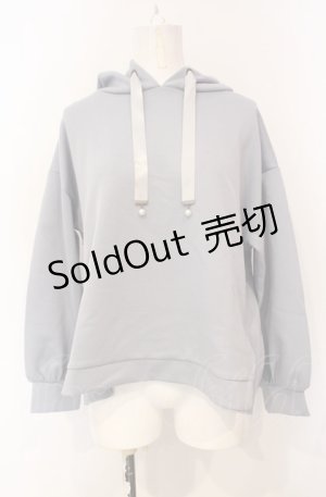 画像: axes femme / ダンボールニットパーカーPO F ブルーグレー O-25-07-24-033-AX-TO-OW-OS
