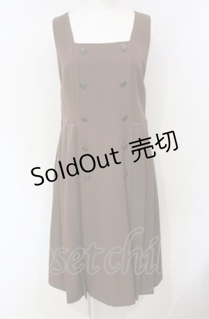 画像: Fi.n.t / エンブレム釦プリーツジャンパースカート F ブラウン O-25-07-24-038-CA-OP-OW-ZT144