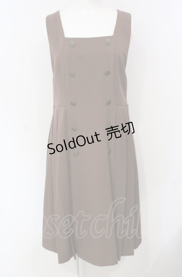 画像1: Fi.n.t / エンブレム釦プリーツジャンパースカート F ブラウン O-25-07-24-038-CA-OP-OW-ZT144 (1)