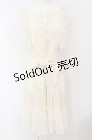 画像: Chalmiere / ドットチュールエプロン  生成り O-25-07-24-042-LO-OP-IG-OS