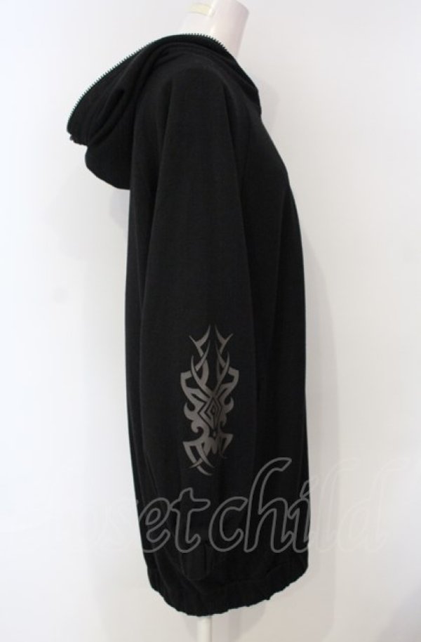 画像2: Qutie Frash / バイカラーフーディ  ブラック×グレー O-25-07-24-044-QU-TO-IG-ZT074 (2)