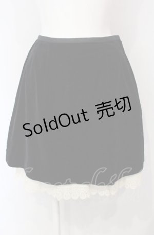 画像: Jane Marple / インナーペチ付き別珍スカート M ブラック×オフ O-25-07-24-046-JM-SK-IG-OS