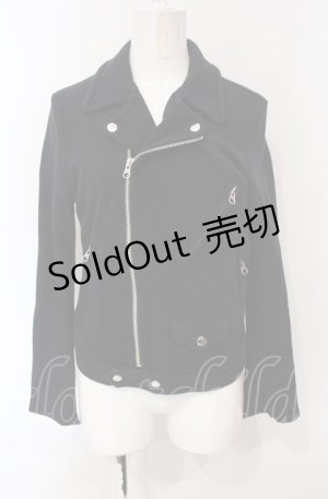 画像: Jane Marple Dans Le Salon / コットンライダースジャケット M クロ O-25-07-24-048-JM-JA-IG-ZT468