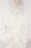 画像2: Jane Marple / コットンレーススタンドネックブラウス m シロ O-25-07-24-049-JM-BL-IG-OS (2)