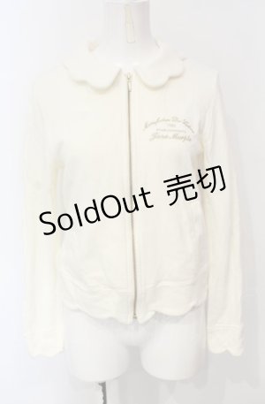 画像: Jane Marple / スカラップトリミングのジップアップ M オフ O-25-07-24-050-JM-TO-IG-ZT464